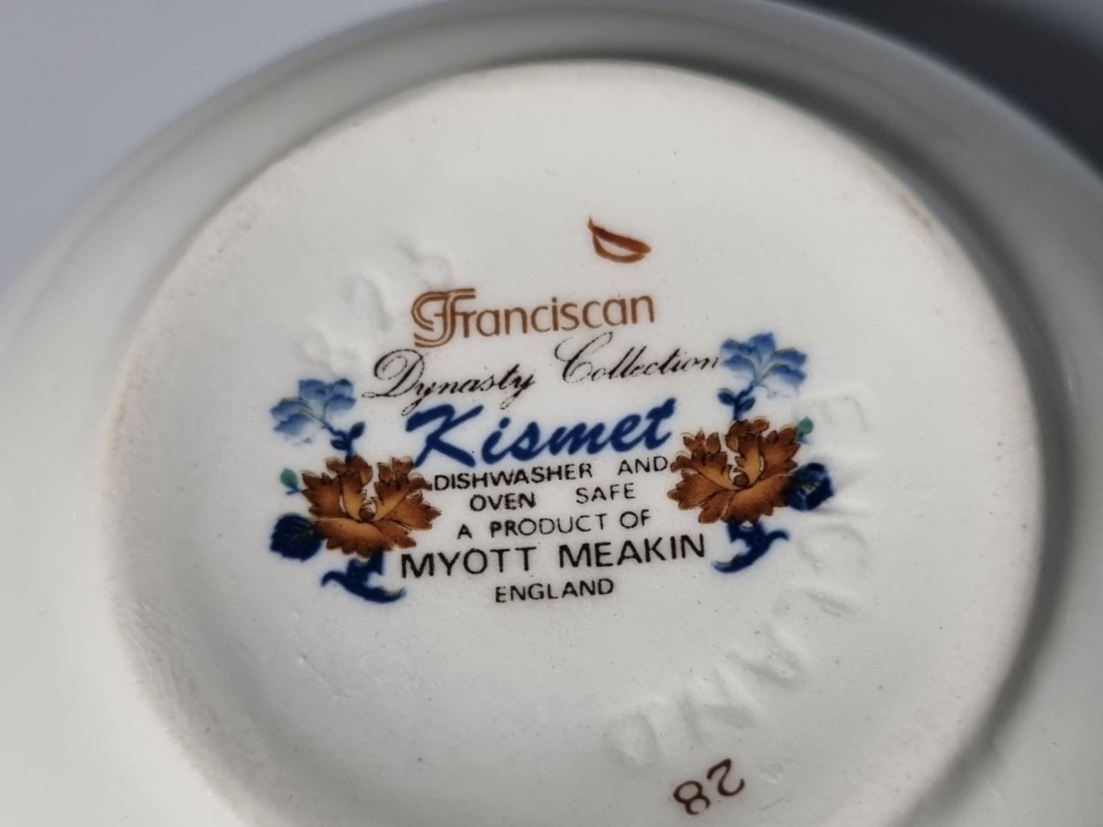 Engels Franciscan Kismet Myott Meakin Soepkom met schotel
