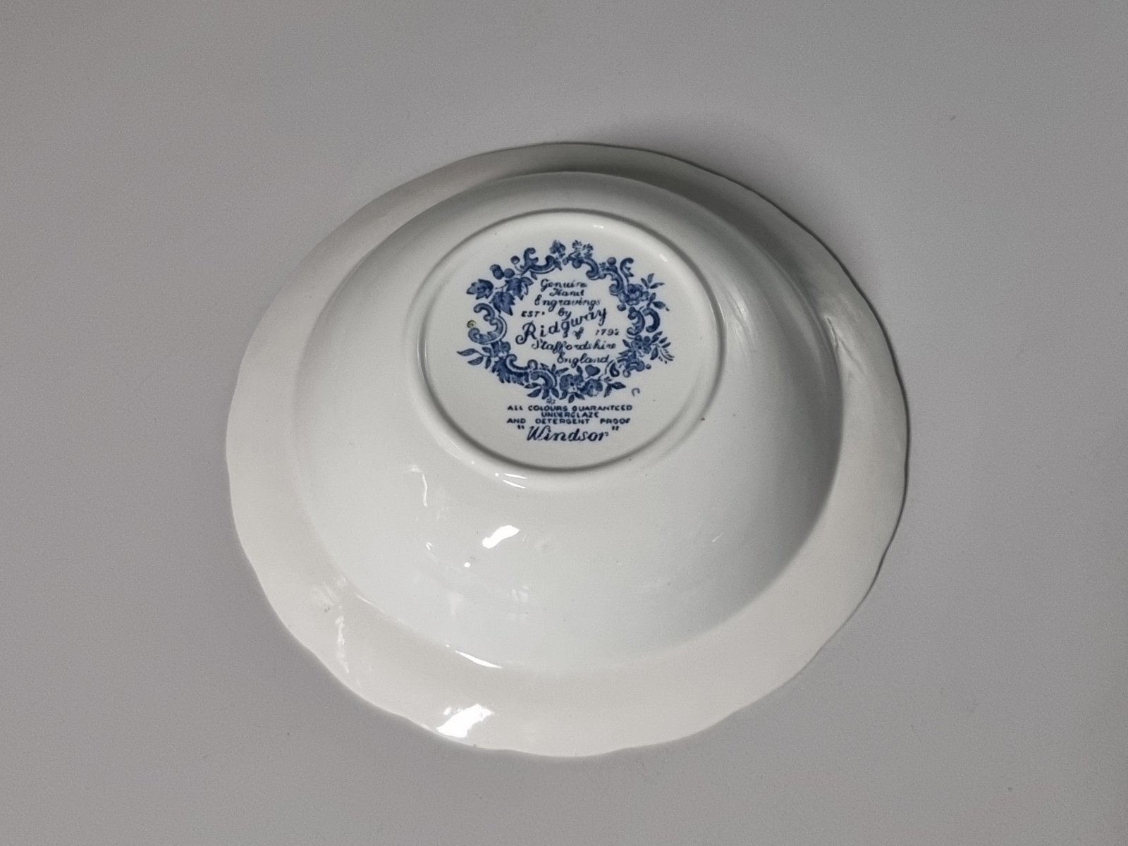 Engels Ridgway Windsor blauw hoge ronde schaal 20 cm