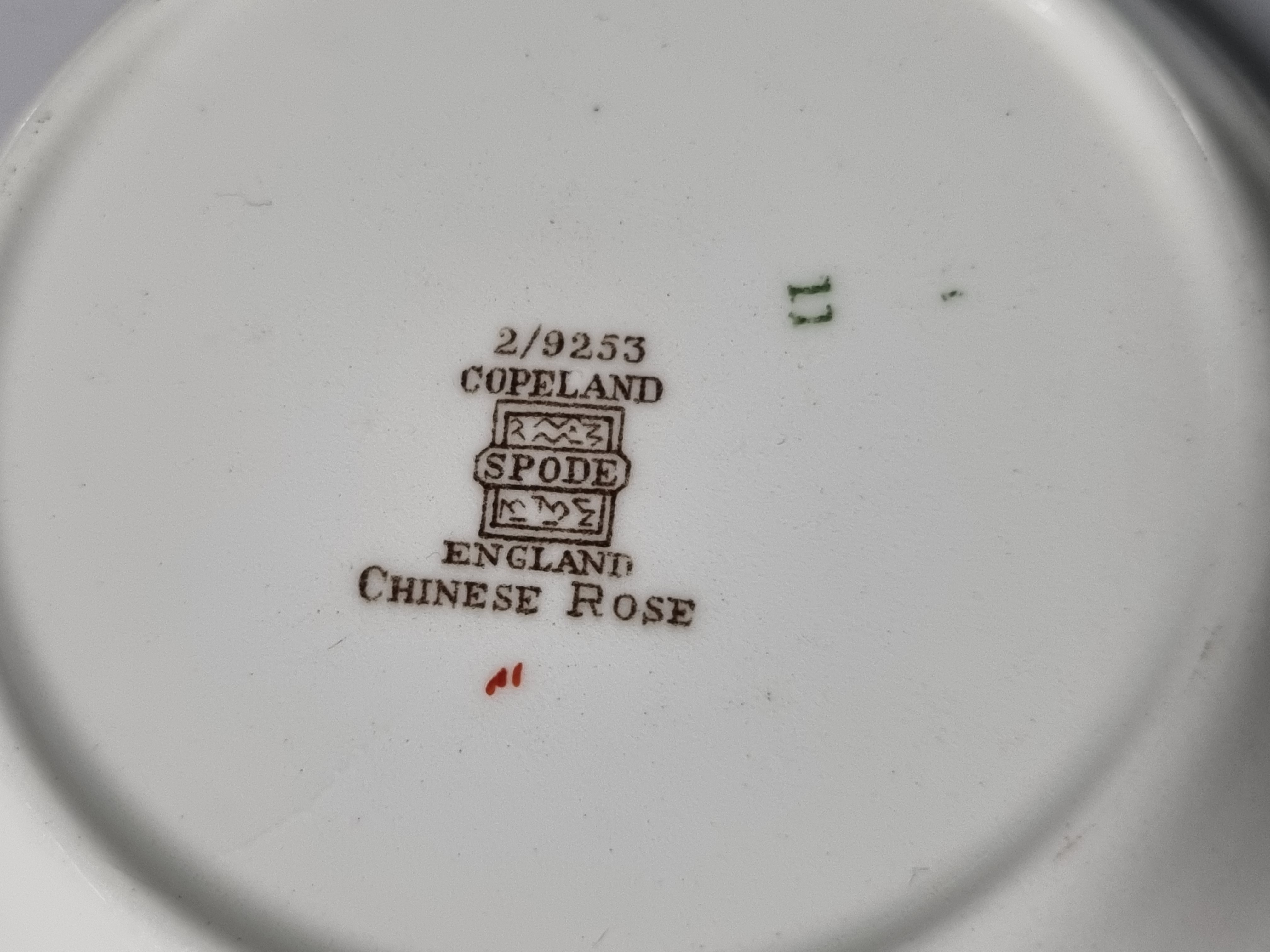 Engels Spode Copeland Chinese Rose set 6x bordje 10 cm