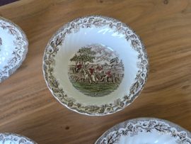 Engels bruin Jachtservies Myott's Country Life complete dinerset 5 personen