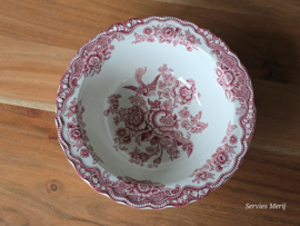 Engels rood Crown Ducal Bristol hoge ronde schaal 20 cm