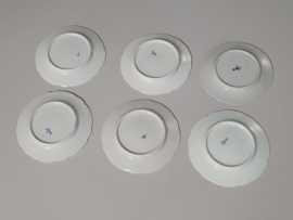 Zwiebelmuster Regout Set 6x Serveerschaaltje / Cakeschaaltje 12,5 cm