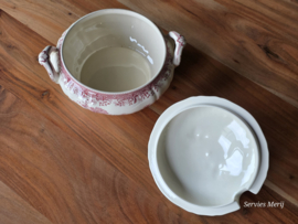 Villeroy en Boch Burgenland rood dekschaal terrine mét uitsparing lepel