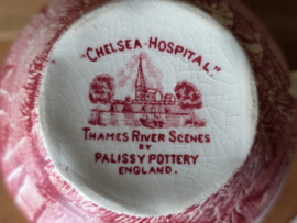 Engels rood Palissy Thames River Scenes Kop en schotel