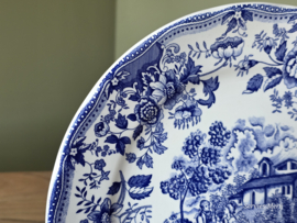 Engels blauw Ironstone Tableware serveerbord 28 cm