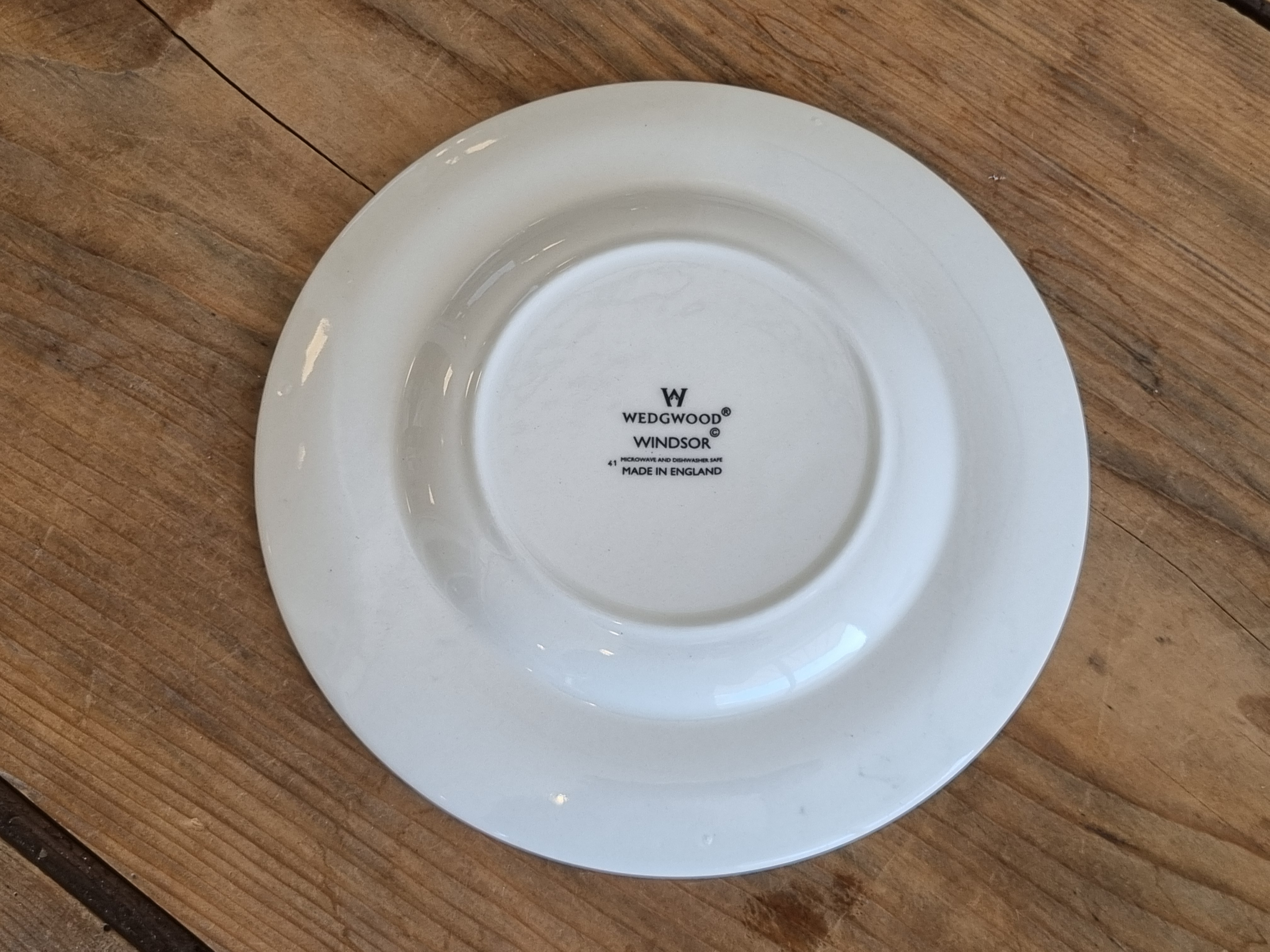 Wedgwood Windsor Serveerbordje met parelrand zonder ribbel 18,5 cm