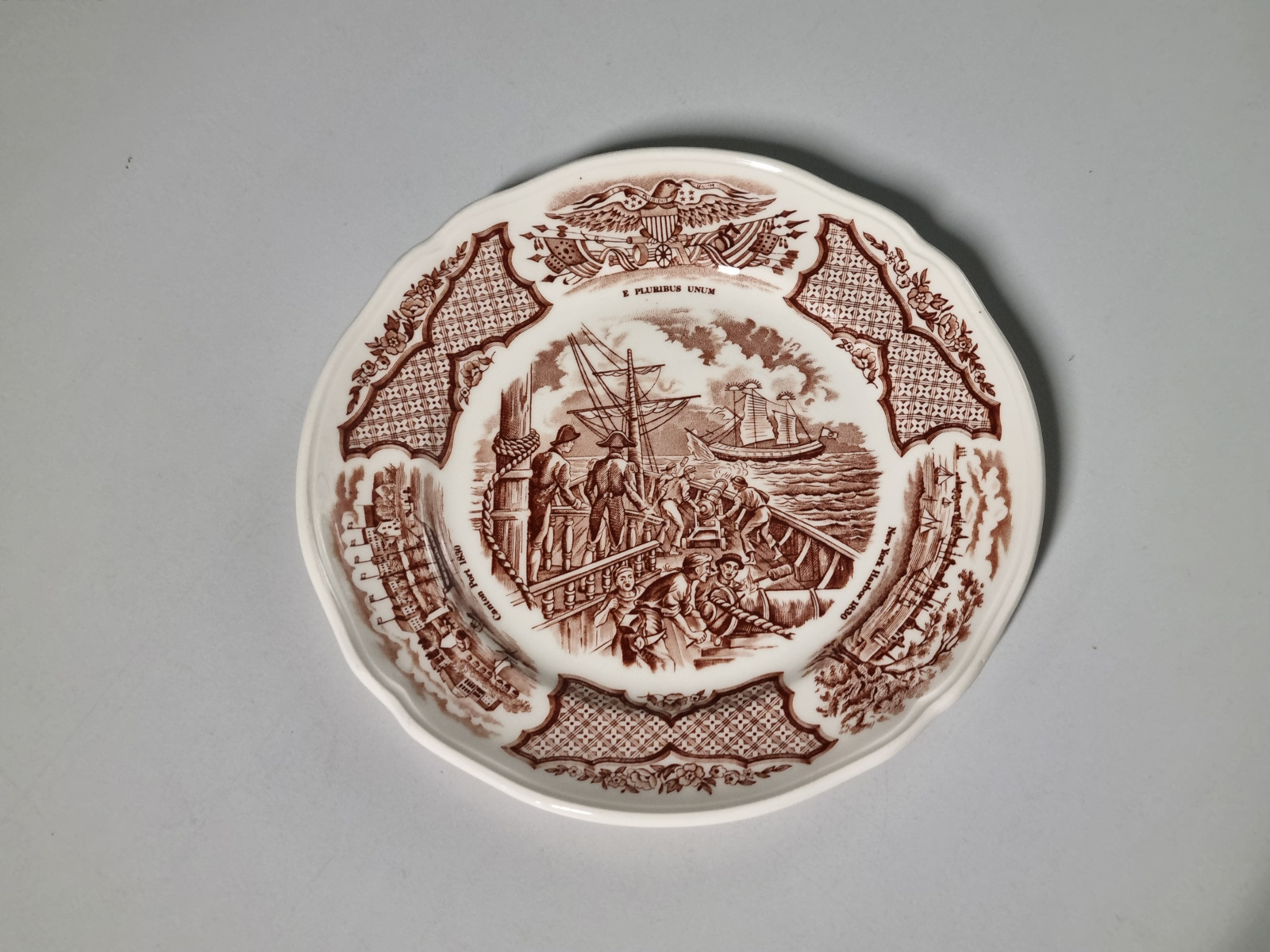 Engels bruin Alfred Meakin Fair Winds bordje 18 cm