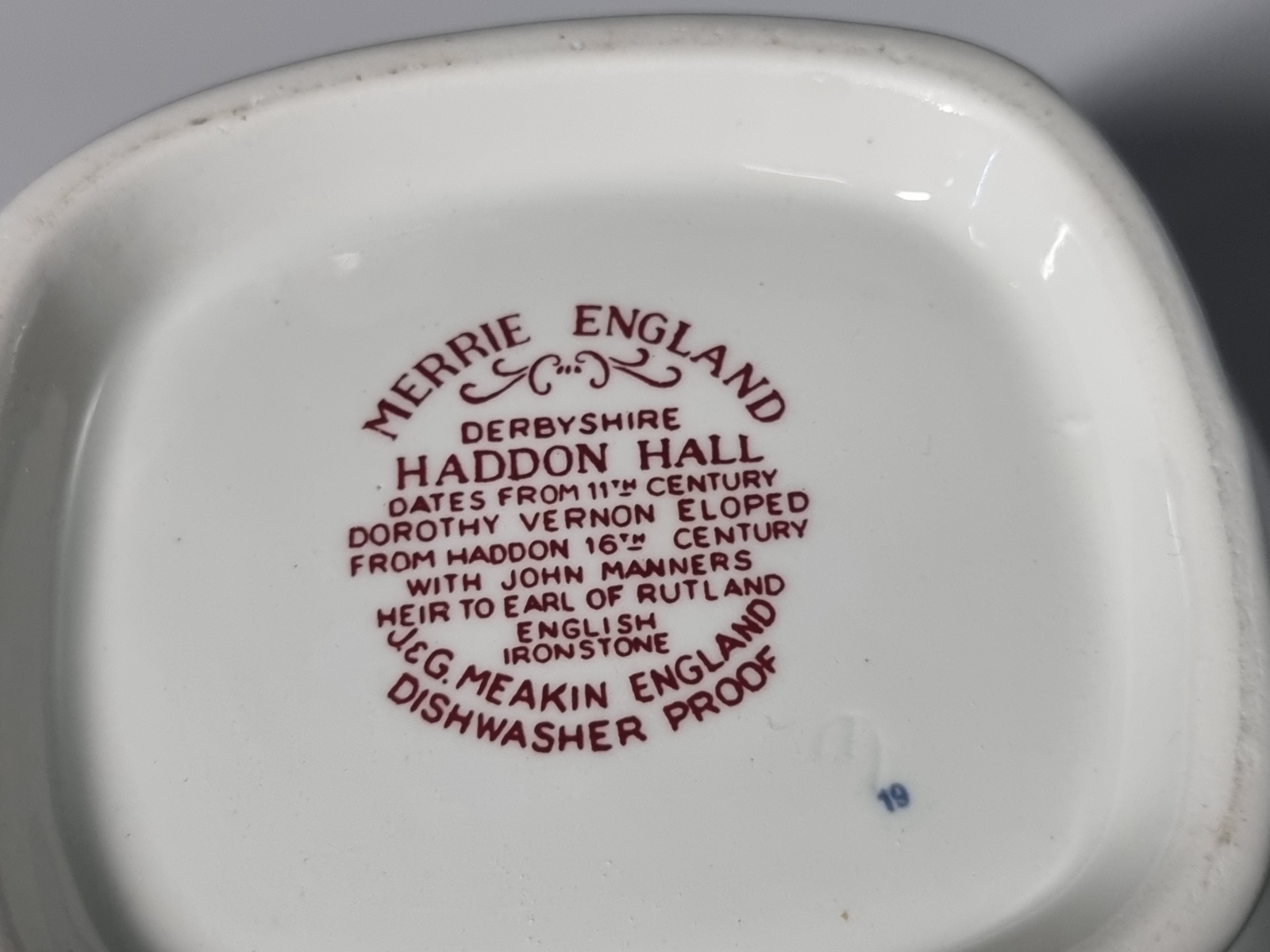 Engels rood Meakin Merrie England koffiepot theepot 18 cm