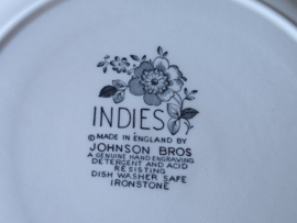 Engels blauw Johnson Bros Indies dinerbord 25 cm
