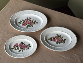 Wedgwood Briar Rose set 3x ovale schaal