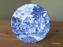 Engels blauw Enoch Wedgwood Old English Village Ontbijtbordje 20 cm
