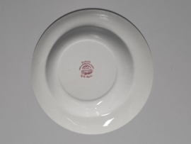 Engels rood Woods Burslem England Seaforth diep bord 23 cm