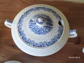 Boerenhoeve blauw Societe Ceramique Eetservies 8 personen