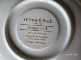 Villeroy en Boch Burgenland rood set  6x koffie kop en schotel (bruin stempel)