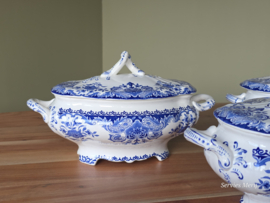 Boch BFK decor Dordrecht blauw set 3x dekschaal terrine (kleinste model)