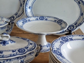 Engels blauw Ethelwyn Bishop & Stonier compleet servies 12 personen