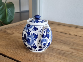 Delft blauw Societe Ceramique Theepotje 4-rings van het Tete-a-Tete-stel