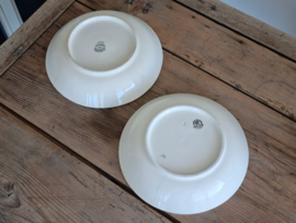 Apart Boerenbont Societe Ceramique set 2x Rijstschaal  26,5 cm Bruine rand