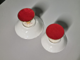 Villeroy en Boch Fasan rood set 2x Serveerschaaltje op voet