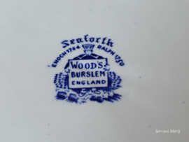 Engels blauw Woods Burslem England Seaforth dinerbord 25 cm