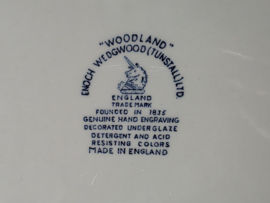 Engels blauw Enoch Wedgwood Woodland Gebaksbord Pannenkoekenbord 28,5 cm