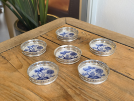 Zwiebelmuster onbekend merk Set 6x Onderzetter 7,5 cm
