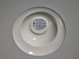 Engels blauw 17th Century England Royal Tudor Ware Staffordshire diep pasta curry bord 22,5 cm