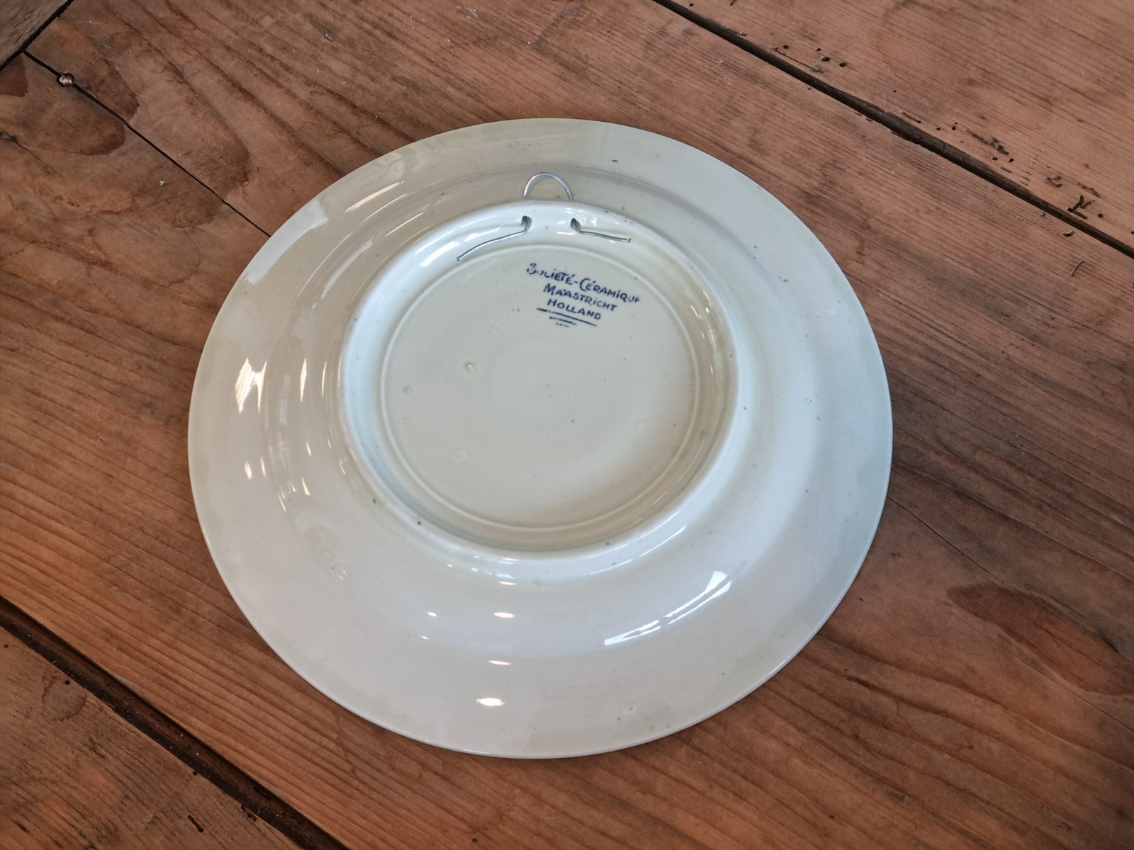 Wandbord Societe Ceramique Vincentius à Paulo 23,5 cm (blauw)