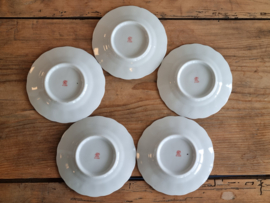 Lomonosov blauw Cobalt set 5x Gebaksbordje 15 cm