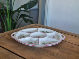 Societe Ceramique Vakkenschaal Snackschaal met bloem 32 cm