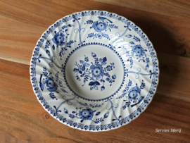 Engels blauw Johnson Bros Indies diep bord 22 cm