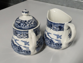 Engels blauw Barrats Old Castle roomstel