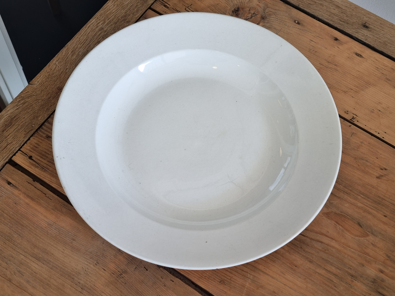 Societe Ceramique roomwit robuust Serveerbord 38,5 cm (strakke rand)