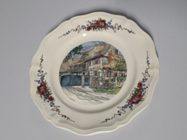 Frans Sarreguemines Obernai plat dinerbord 25 cm (poort)
