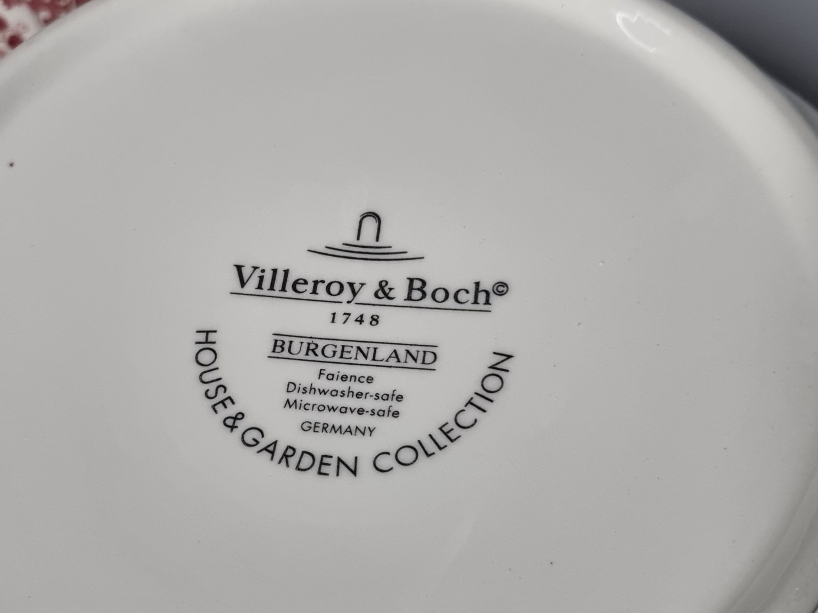 Villeroy en Boch Burgenland rood Dekschaal Terrine mét uitsparing lepel