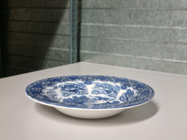 Engels blauw Grindley Country Inns diep pasta curry bord 22,5 cm