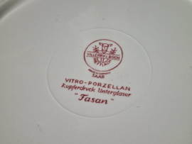 Villeroy en Boch Fasan rood Gebakschaal Serveerschaal 28,5 cm