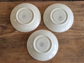 Boerenbont 418 Societe Ceramique Set 3x Koffie Kop bloemkooloortje + Schotel