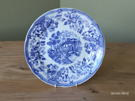 Engels blauw Ironstone Tableware serveerbord 28 cm
