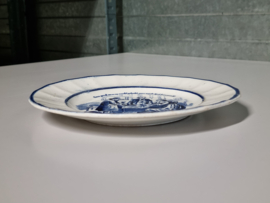 Sierbord Petrus Regout blauw J. Cats 20,5 cm