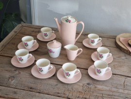 Boch Belgium Pastel Roze koffieservies 8-persoons