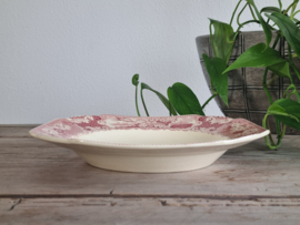 Victoria Rood Societe Ceramique Diep Soep Pasta Bord (creme)