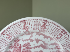 Engels rood English Ironstone Tableware EIT plat dinerbord (jaarbord 1986)