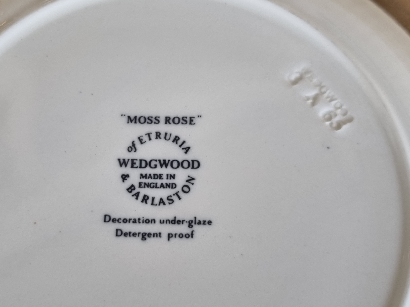Wedgwood Moss Rose set 6x bordje met opstaande rand 15,5 cm