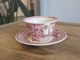 Societe Ceramique decor Casino rood kop en schotel