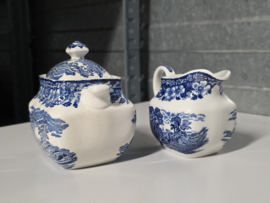 Engels blauw Enoch Wedgwood Woodland Roomstel (groter model)