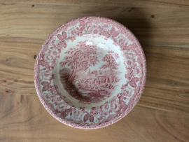 Engels rood English Ironstone Tableware EIT plat diep bord 22 cm (herder)