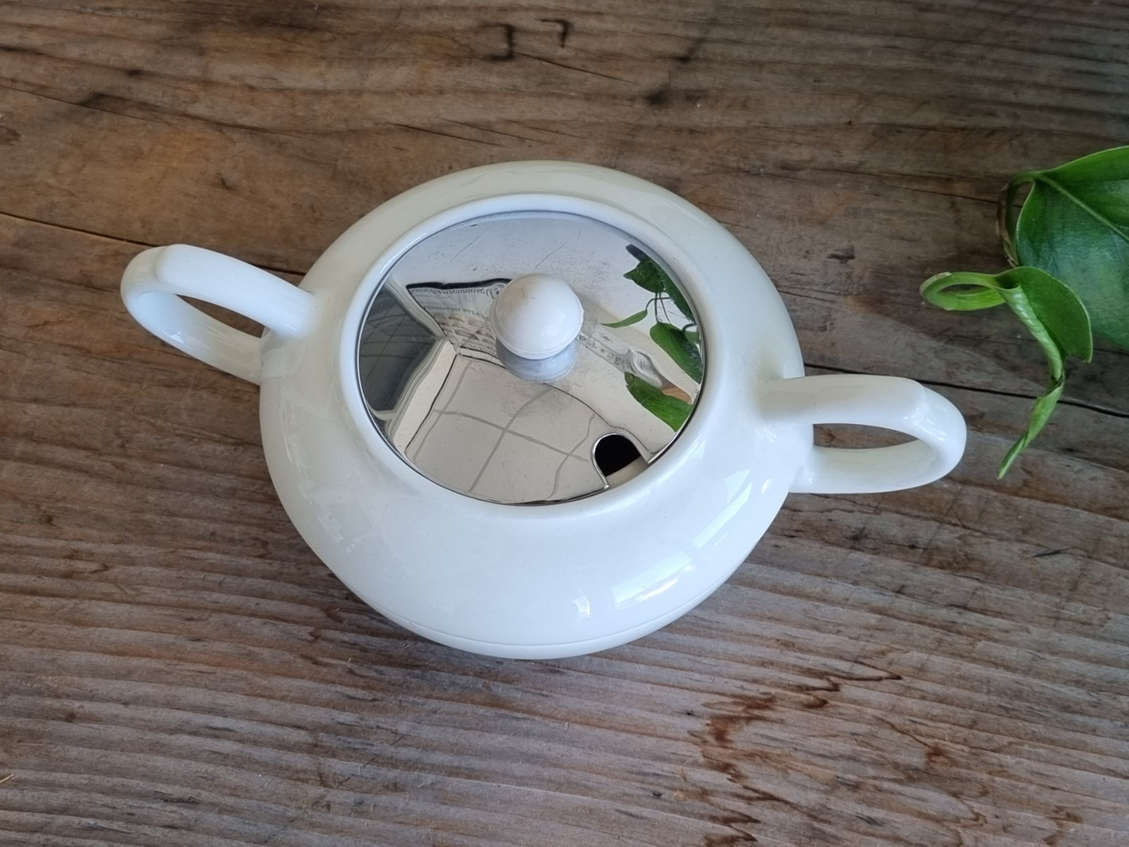 Vintage Regout wit Suikerpotje