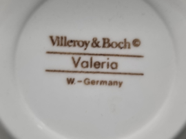 Villeroy en Boch Valeria rood Koffie Kop en schotel, bruin stempel