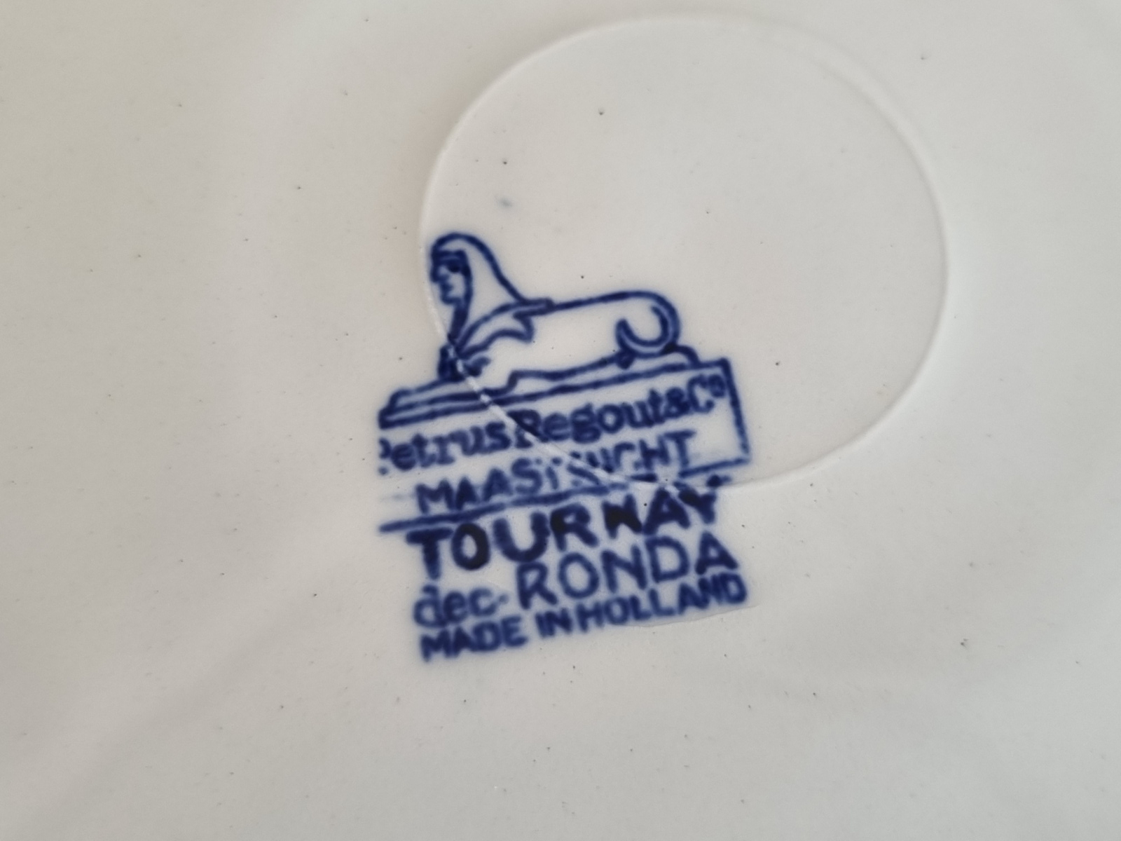Petrus Regout decor Tournay Ronda diep pasta curry bord 27 cm